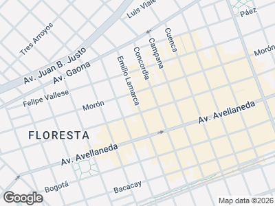 Map showing location of Menos Bla Más Amor