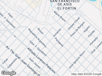 Map showing location of Hannah Calzados