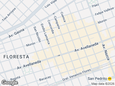 Map showing location of Almacen de Prendas