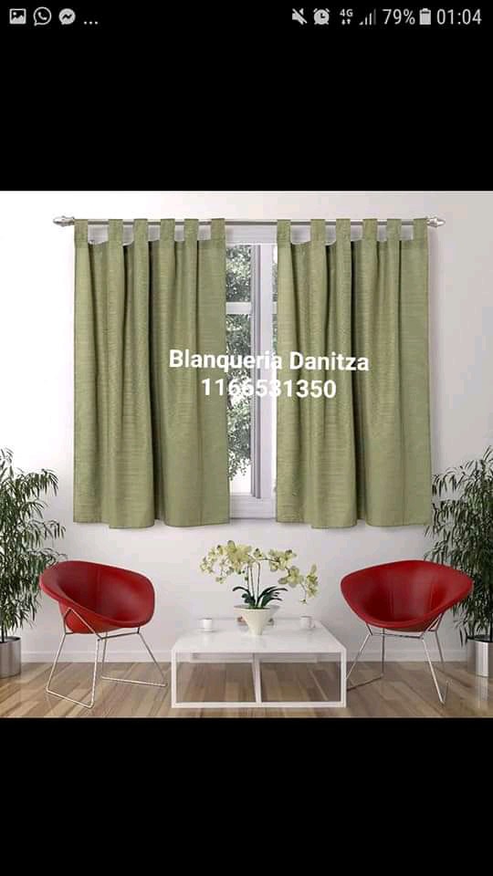 Cortinas de Ambiente Tropical Liso Mediano - Imagen 2