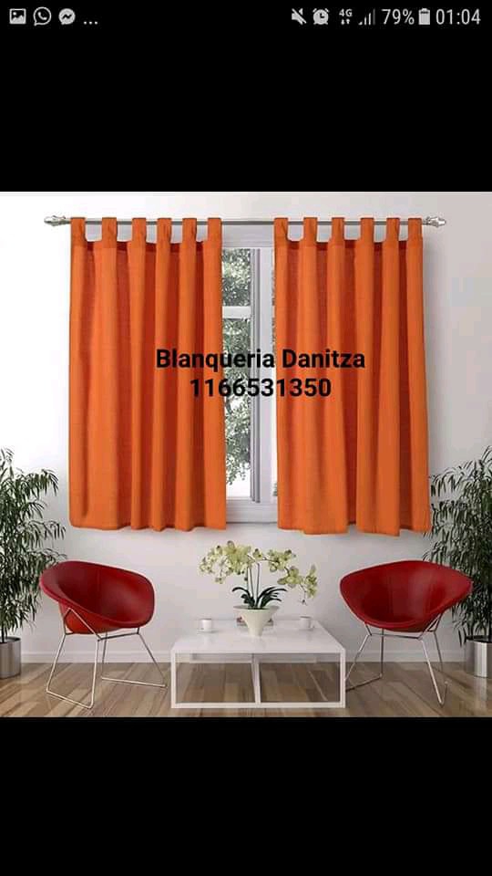 Cortinas de Ambiente Tropical Liso Mediano - Imagen 3