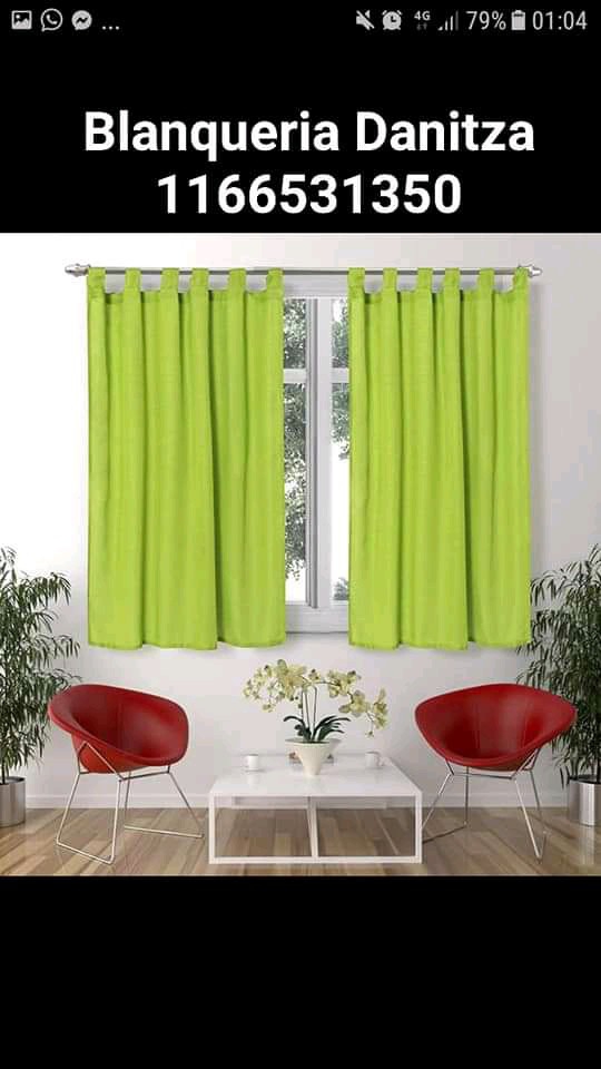 Cortinas de Ambiente Tropical Liso Mediano - Imagen 4