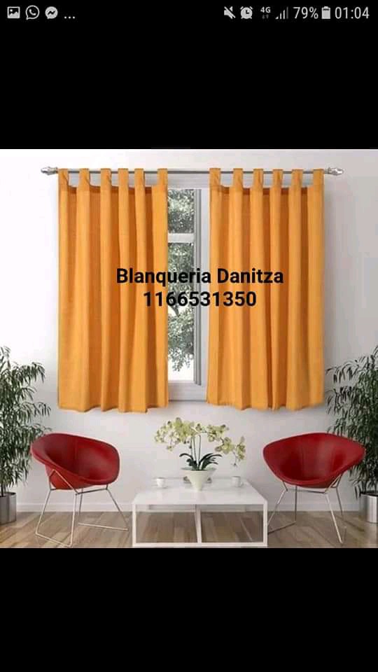 Cortinas de Ambiente Tropical Liso Mediano - Imagen 5
