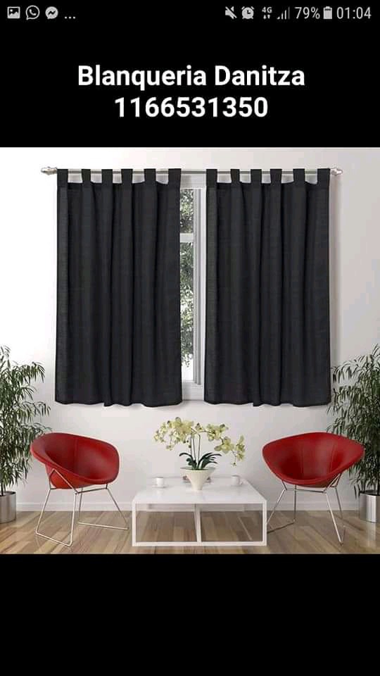 Cortinas de Ambiente Tropical Liso Mediano - Imagen 6