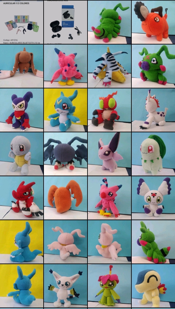 Peluches Digimon - Pokemon - Imagen 1