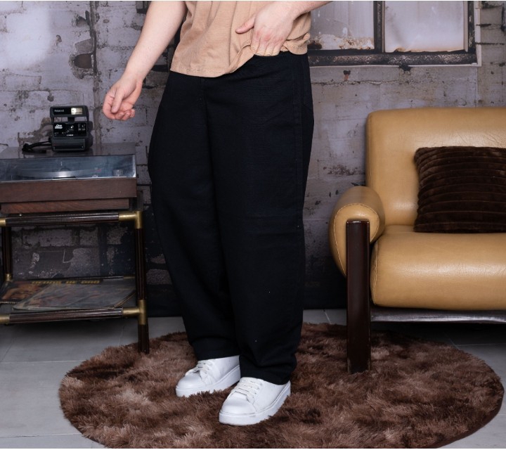 Jean Baggy Negro Hombre - Imagen 2
