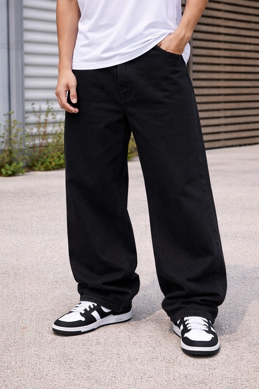 Jean Baggy Negro Hombre - Imagen 6