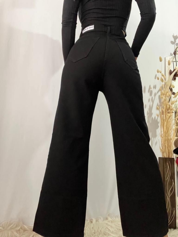 Wide Leg Negro Curva - Imagen 2