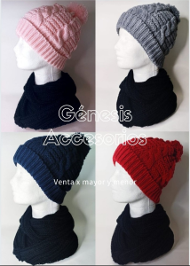 Gorro de Lana Trenzado - Miniatura 3