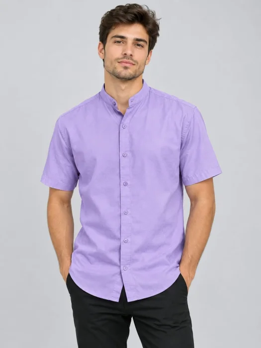Camisa Lino C.espandex M.corta