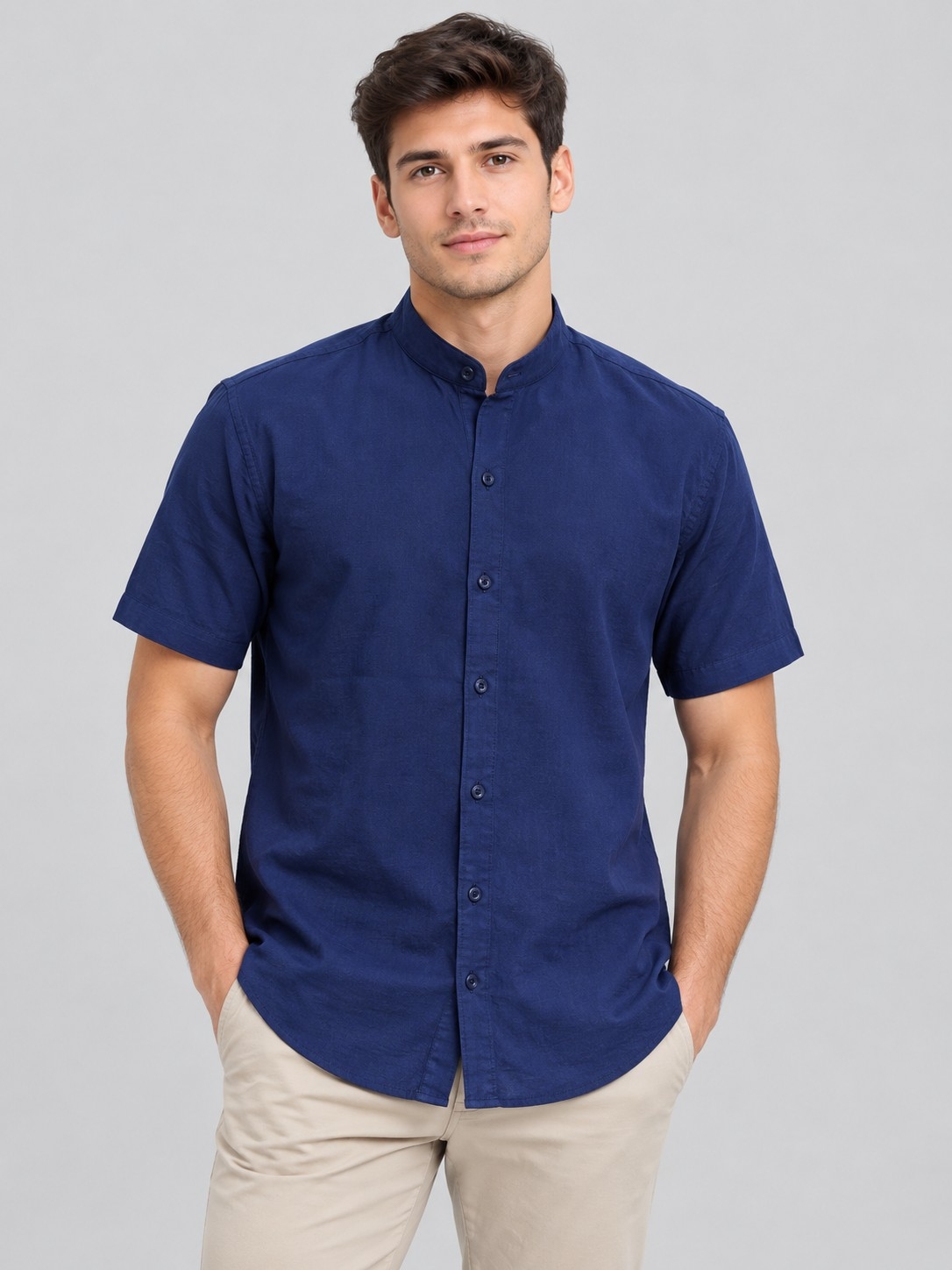 Camisa Lino C.espandex M.corta - Imagen 4