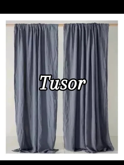 Cortinas de Tusor  y Gasa Algodon 210 Largo