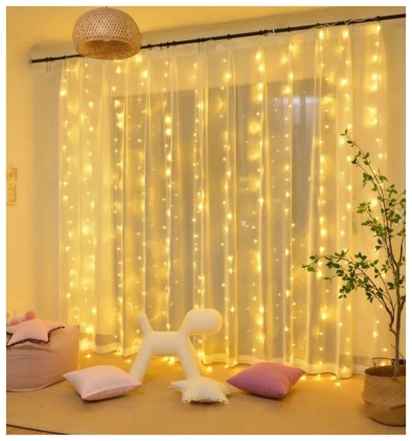 Cortina de Luces 3 X 3 Mts Luz Fria o Luz Calidad - Imagen 1