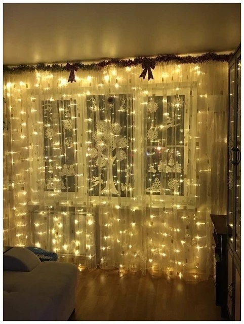 Cortina de Luces 3 X 3 Mts Luz Fria o Luz Calidad - Imagen 7