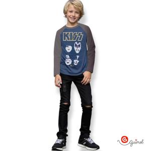 Art 10108 Remera Niño Ml Ranglan Kiss - Miniatura 2
