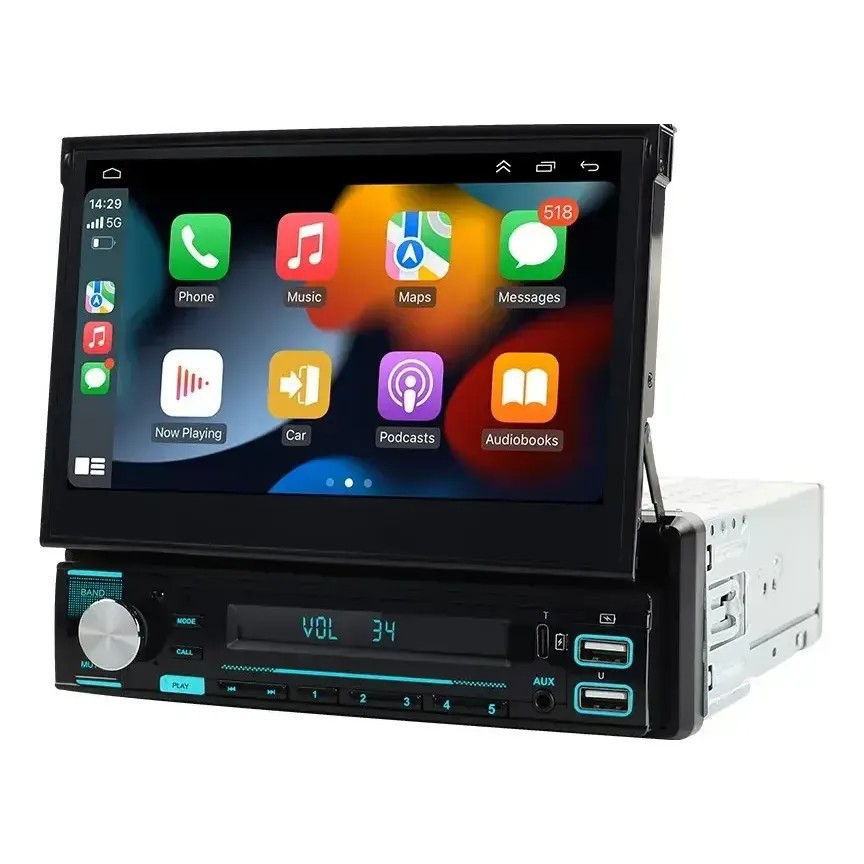 Estereo Retractil Pantalla Multimedia de 7" Bt Fm Usb Aux - Imagen 3