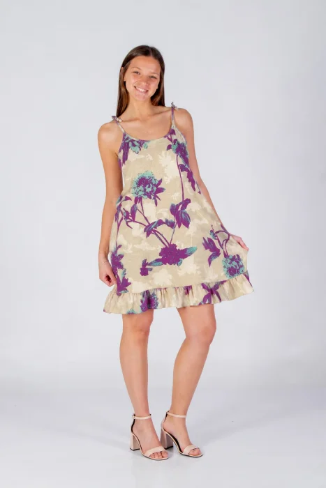 Vestido Corto de Lino 2 al 8