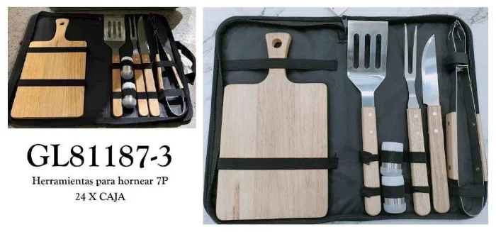 Set Parrillero 7 Piezas
trae Funda