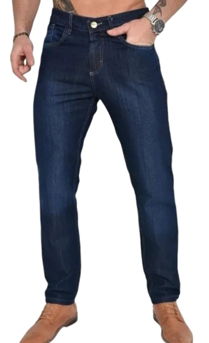 Pantalón Jeans Rigido Corte Clásico