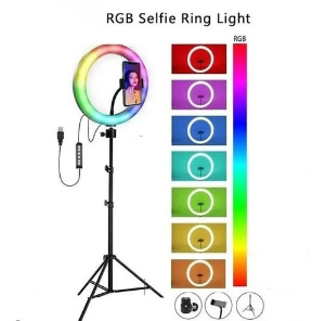 Aro Led 30 Cm Rgb/blanco + Tripode 2.10m - Miniatura 2