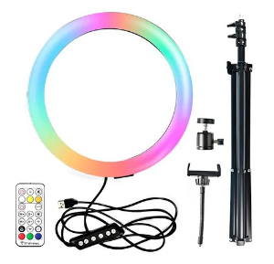 Aro Led 30 Cm Rgb/blanco + Tripode 2.10m - Miniatura 3