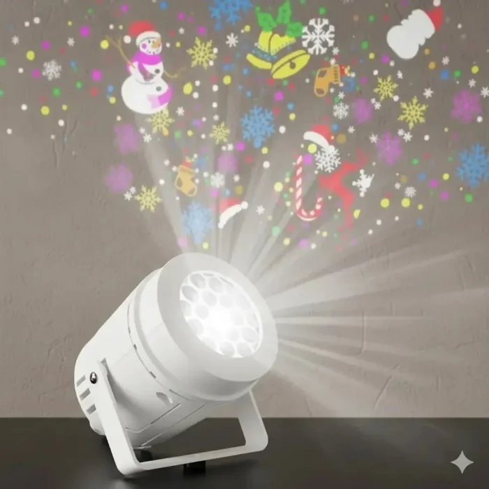 Proyector Navideño con Rotación de Colores