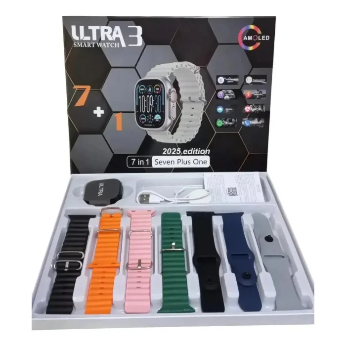 Kit Reloj Smartwatch con 7 Mallas