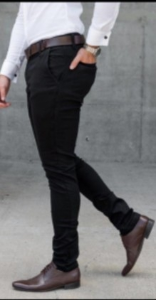 Pantalones Corte Chino de Gabardina