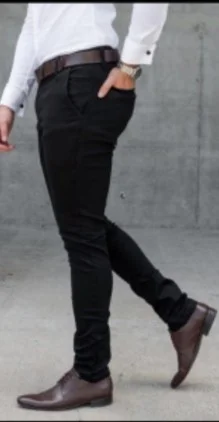 Pantalones Corte Chino de Gabardina
