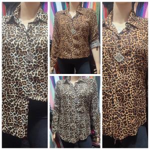 Camisas Animal Print en Fibrana Rayón Poplin