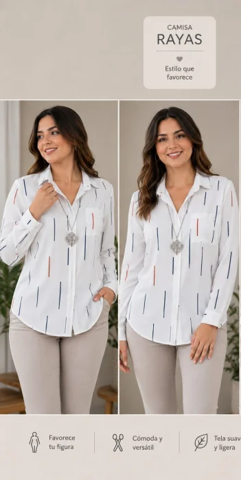 Camisas Rayadas Mangas Largas