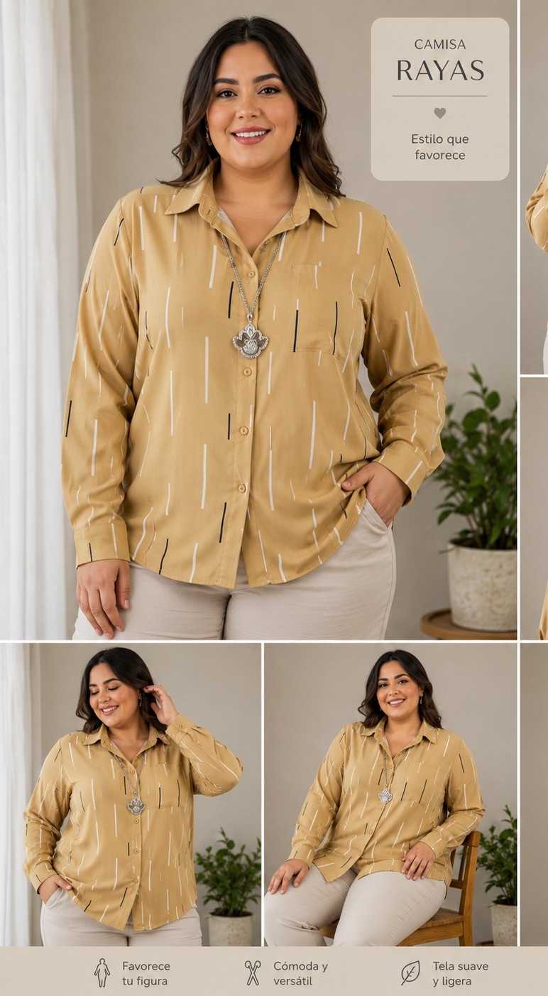 Camisas Rayadas Mangas Largas - Imagen 2