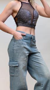 Jeans Wide Leg Cargo ( Rígido) - Miniatura 5