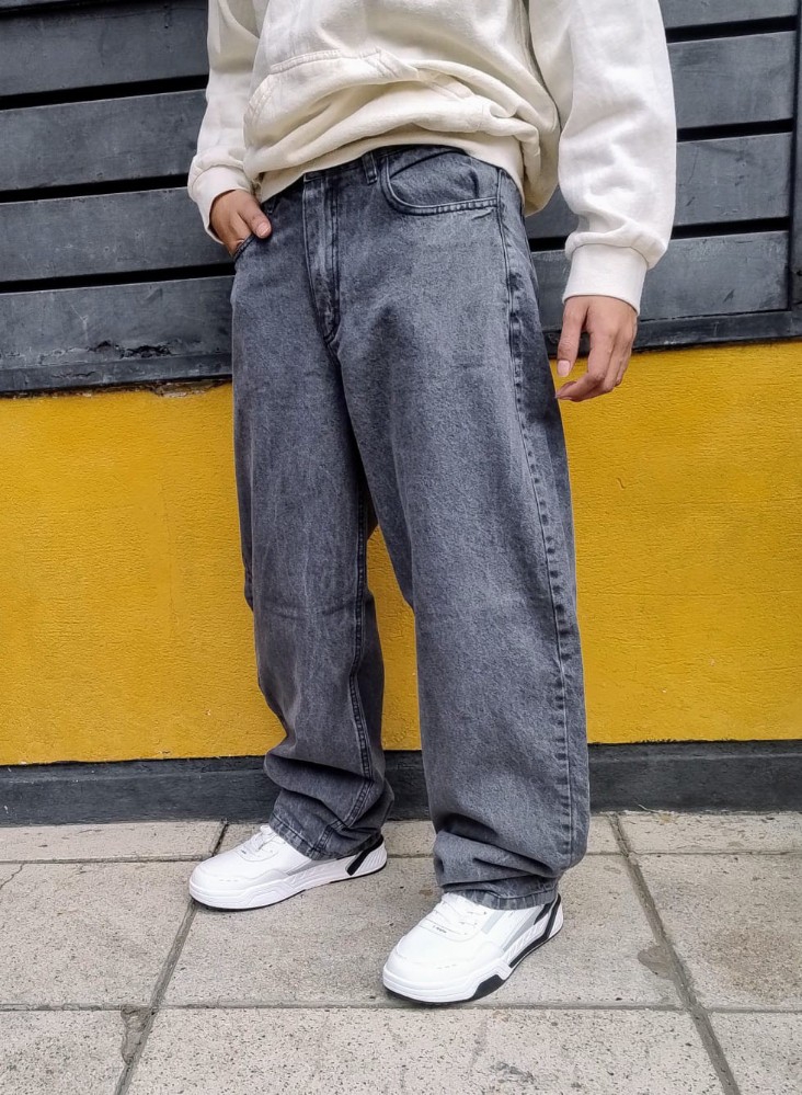 Jean Baggy Gris Hombre - Imagen 2