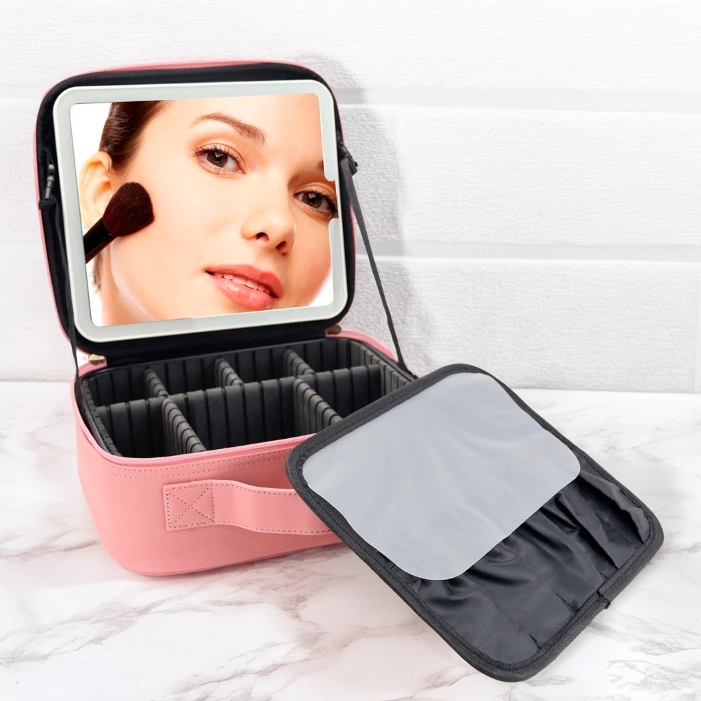 Bolso Rigido de Maquillaje con Espejo Led Hzj-25 Yb-015 - Imagen 5