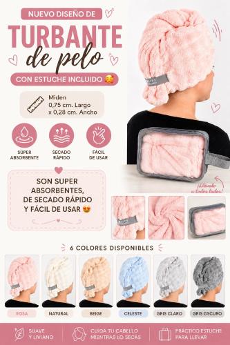 Turbante de Pelo con Estuche Incluido