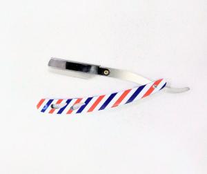 Navaja Barbería Metal 3 Cuerpos Rayada