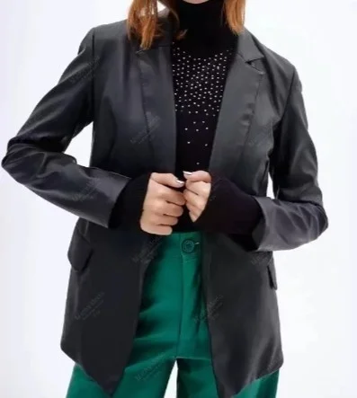 Blazer Engomado con Bolsillo