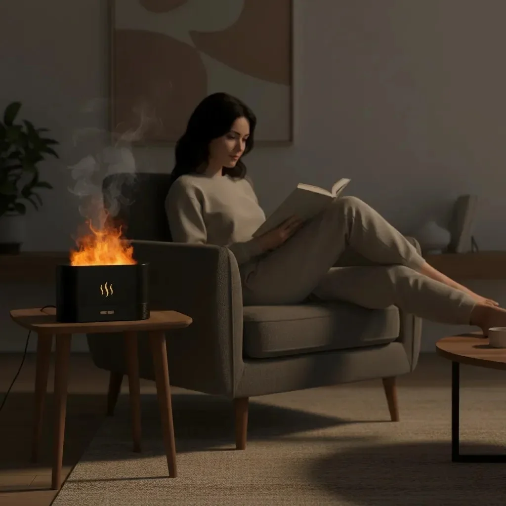 Humidificador Difusor de Aromas Efecto Fuego Intensidades - Imagen 1