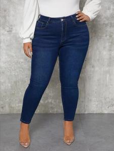 Jean Chupin Especial Talle " 48 al 56 " Dama Azul