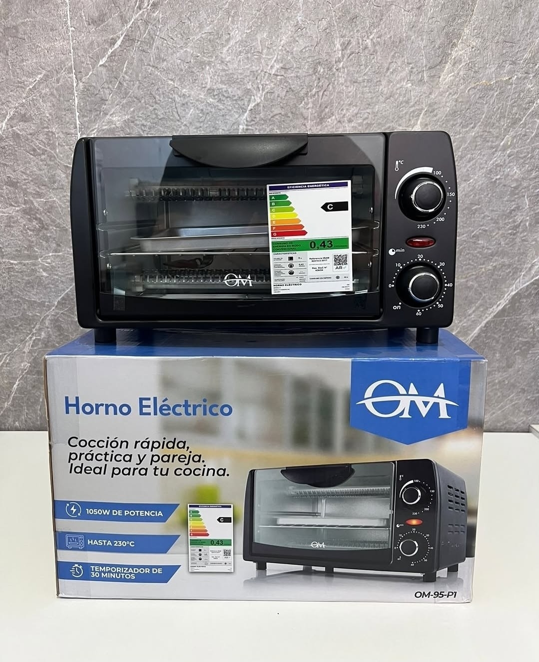 Horno Electrico 1050w Temporizador de 30 Min - Imagen 2
