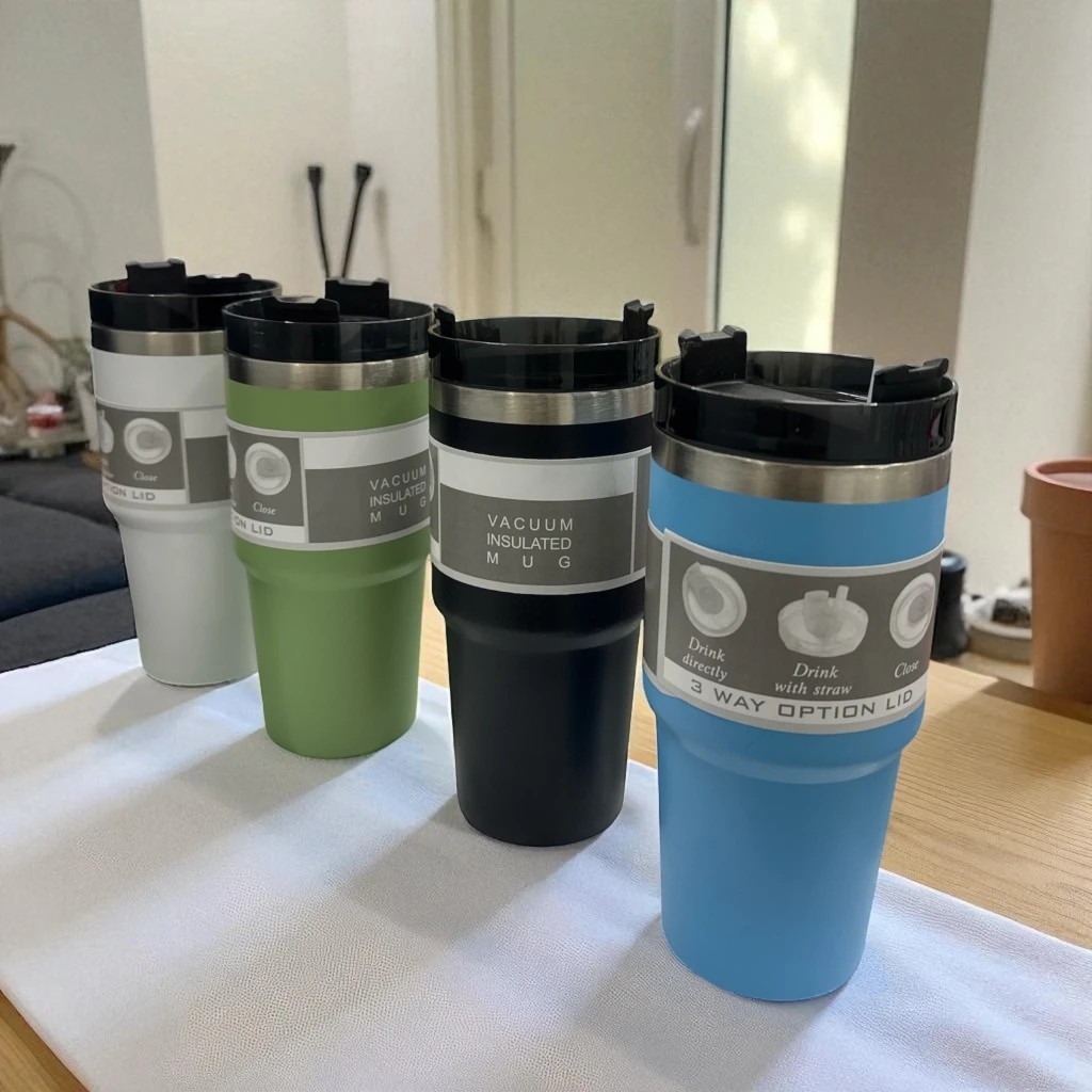 Vaso Termico 900ml con Tapa Manija y Sorbete - Imagen 5