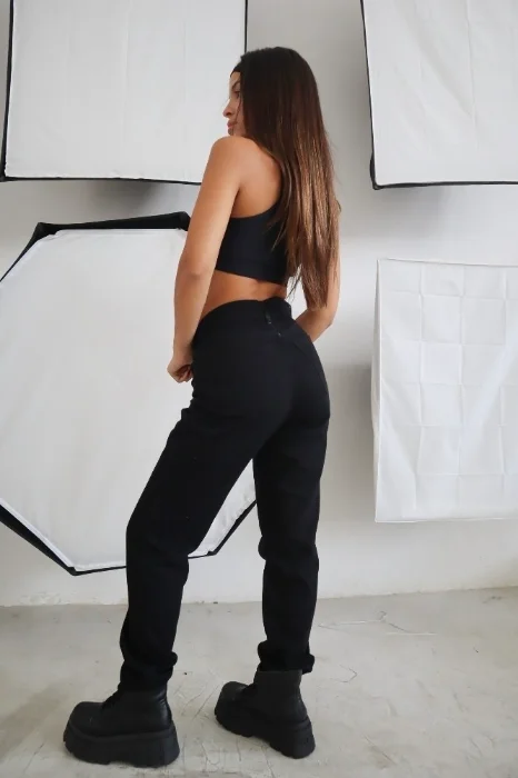 Jean Mom Negro Dama