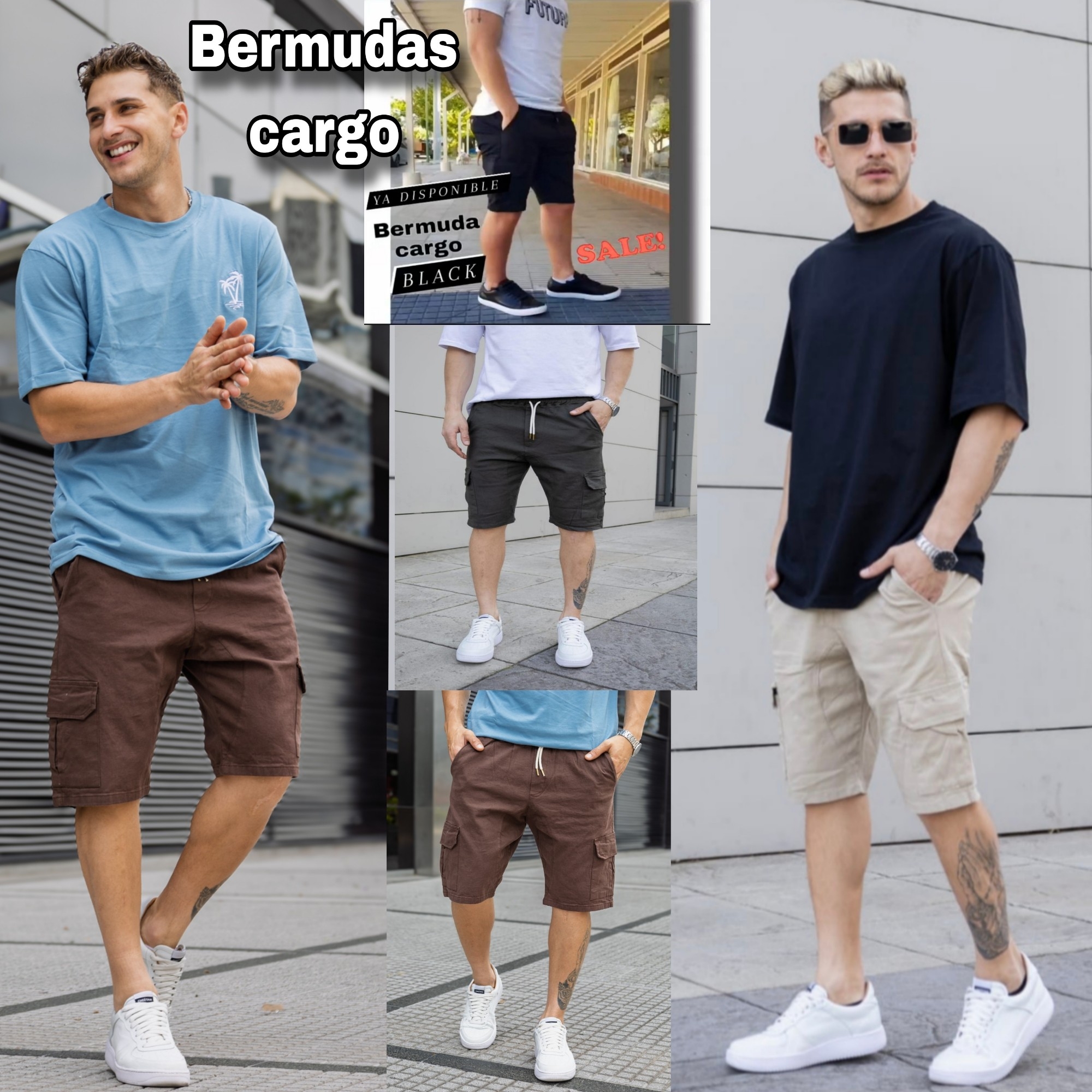 Bermuda Cargo con Elástico y Refuerzo X Curva $15,000 X Mayor $16,000 - Imagen 3
