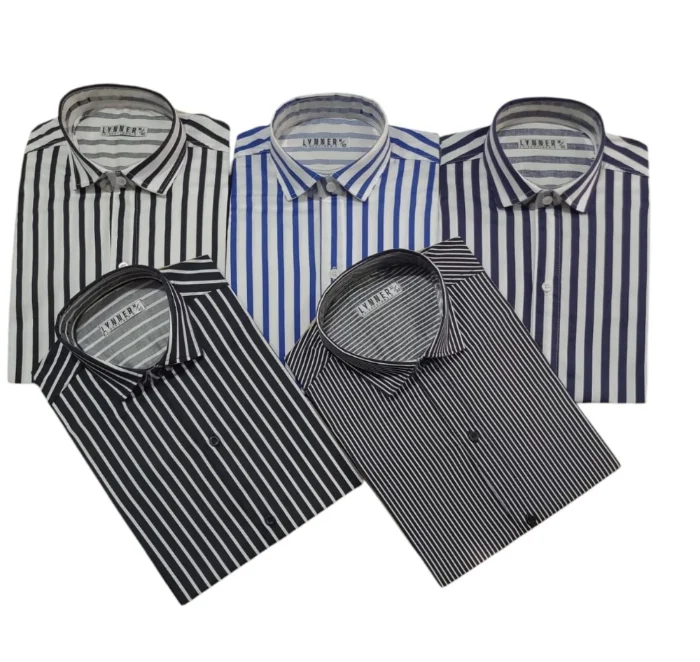 Camisa Elastizadas Rayas Finas Calidad Premium