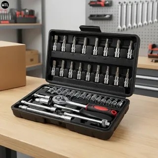 Melech-01 Set de Llave Tubo 46pcs Bt0046 - Imagen 2