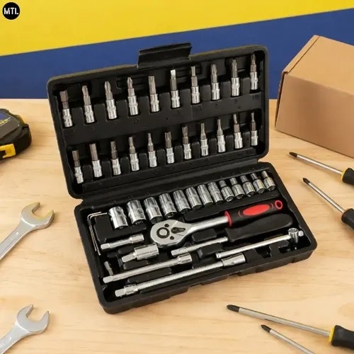 Melech-01 Set de Llave Tubo 46pcs Bt0046 - Imagen 4