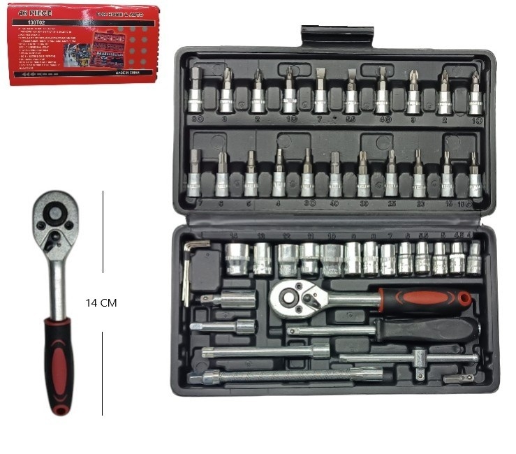 Melech-01 Set de Llave Tubo 46pcs Bt0046 - Imagen 5