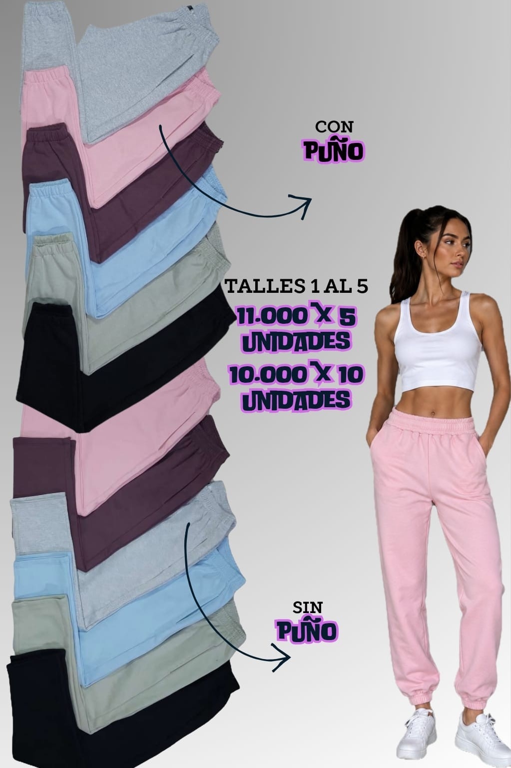 Pantalón de Friza Cargada - Imagen 1