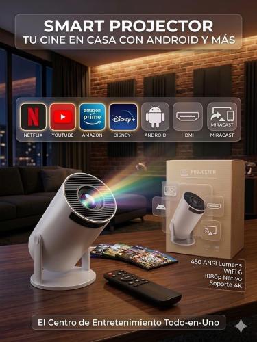Proyector Led Smart Android Wifi Bt Ultra Hd